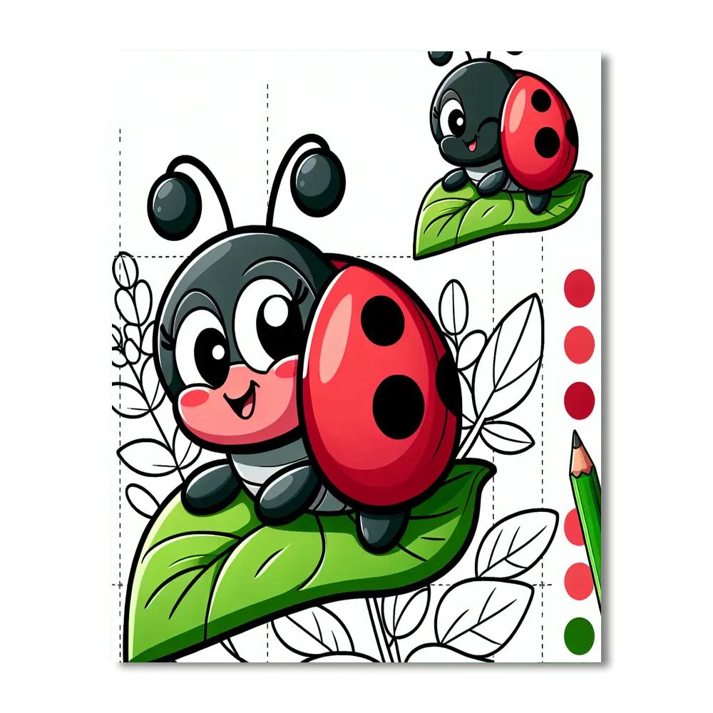 Sassy Ladybug Number Painting