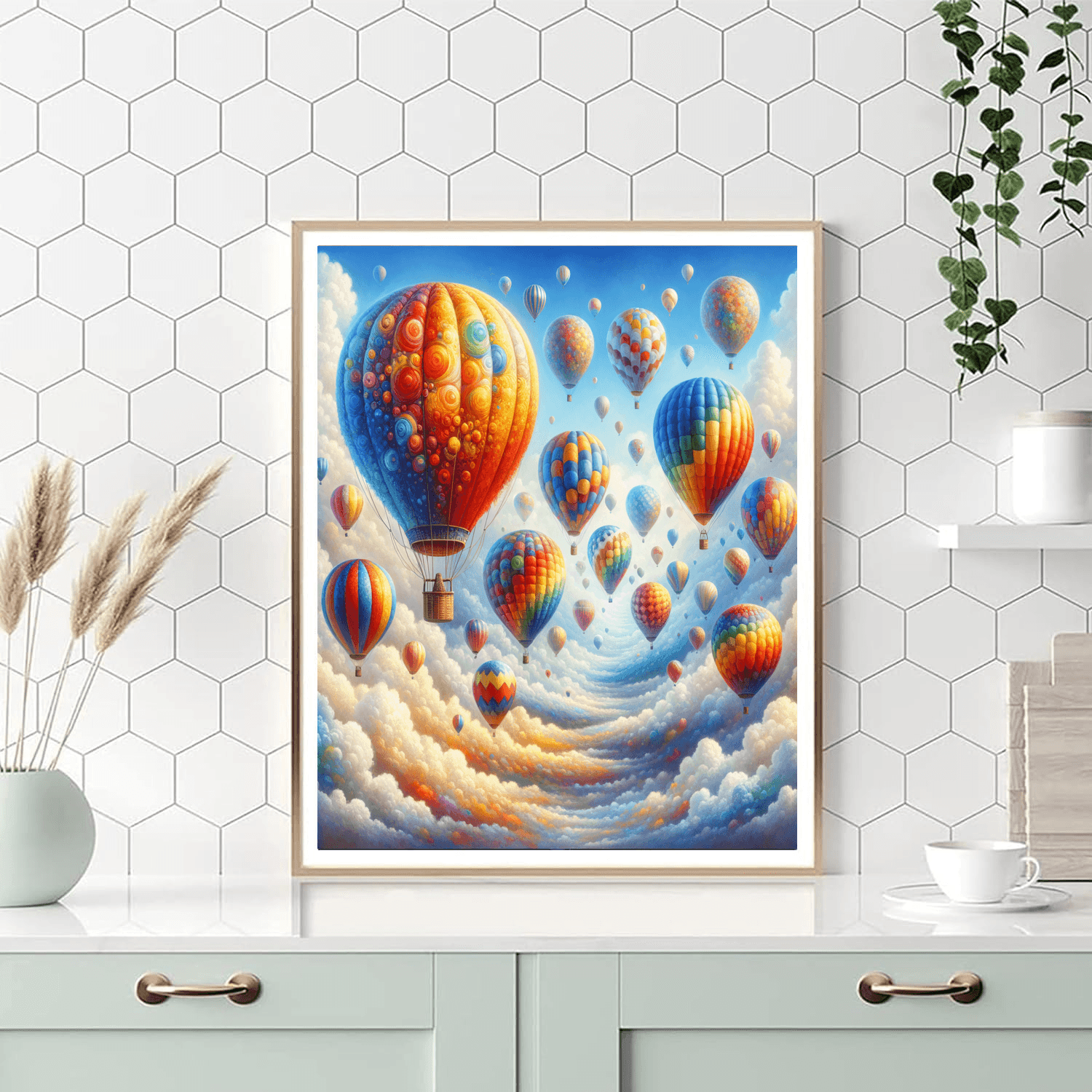 Dreamy Hot Air Balloon Adventure Paint By Number