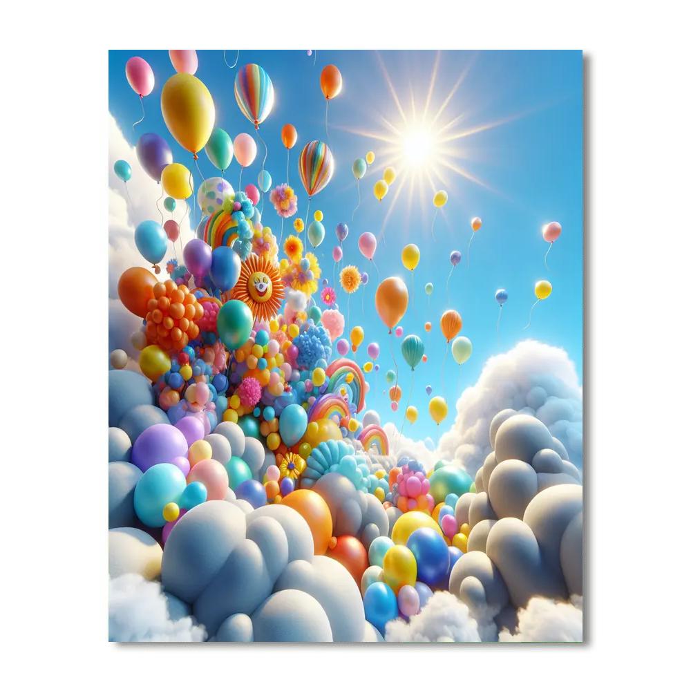 Balloon Adventure Festival Painting Number Kit