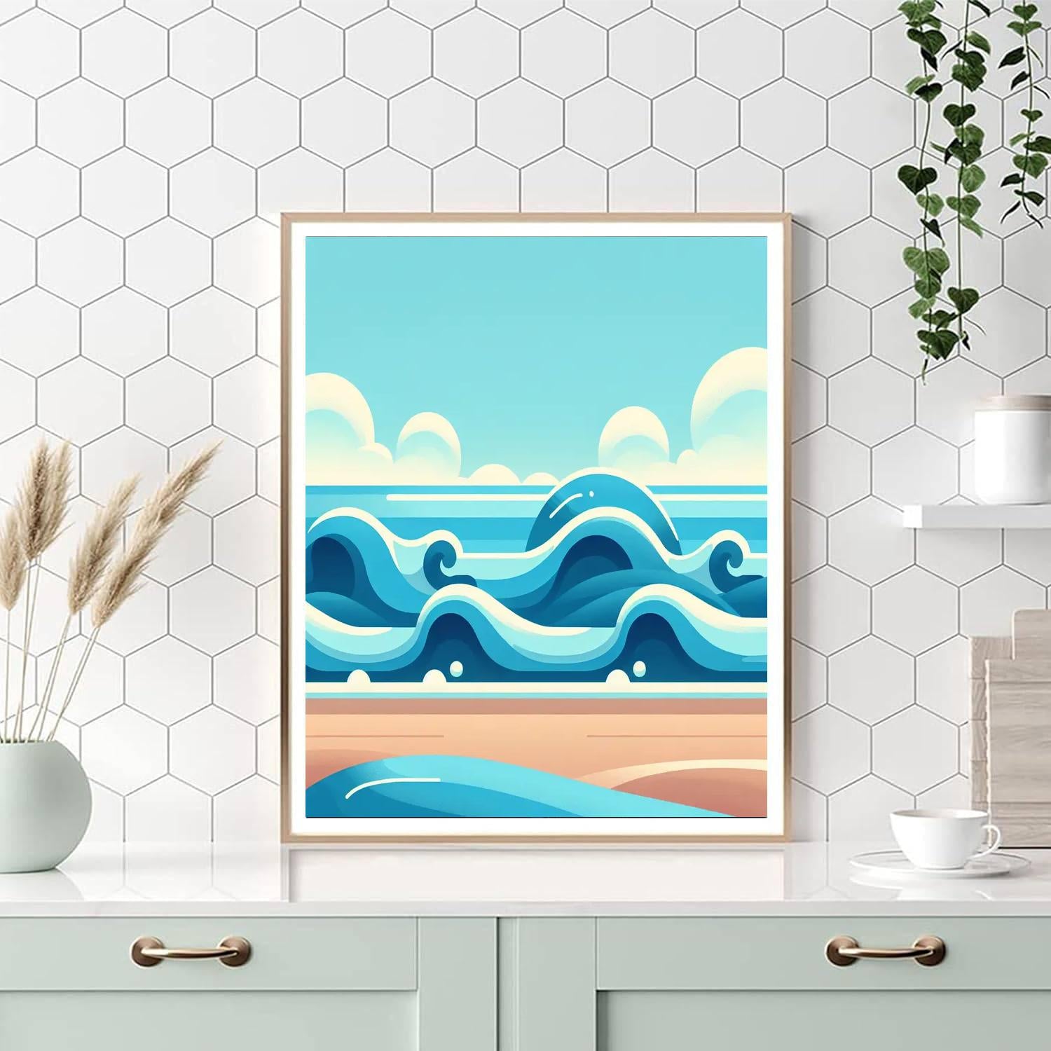 Rolling Waves Paint By Numbers Art