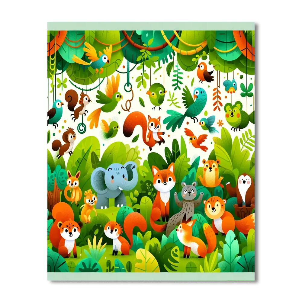 Jungle Jamboree Celebration Paint By Color