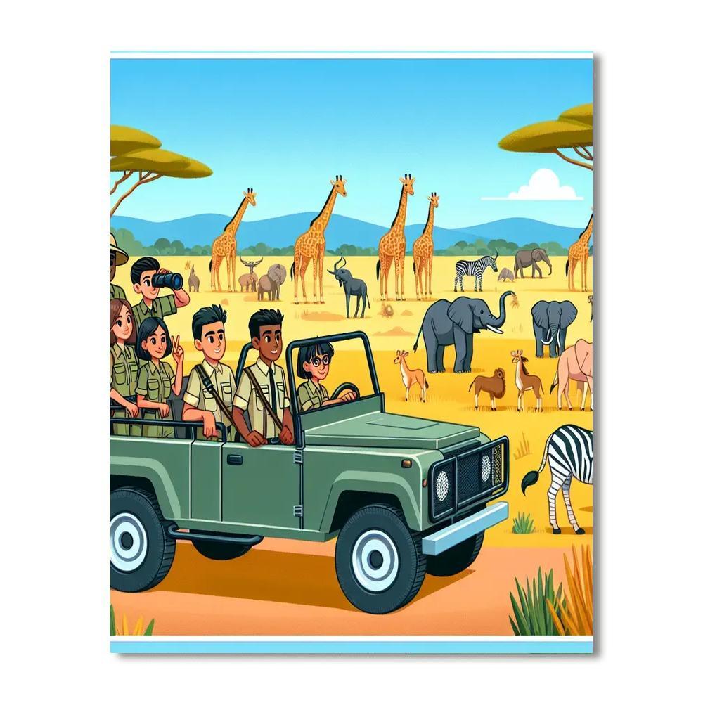 Safari Rangers On Patrol Paint By Numbers