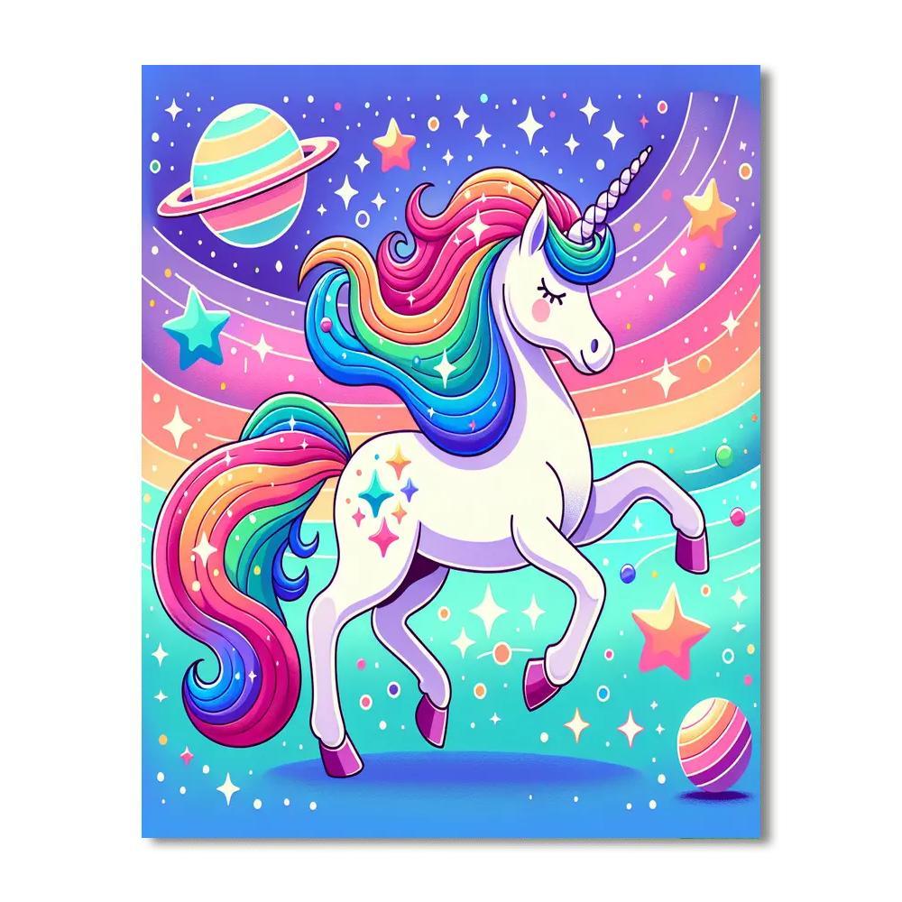 Galaxy Unicorn Adventure Paint By Color