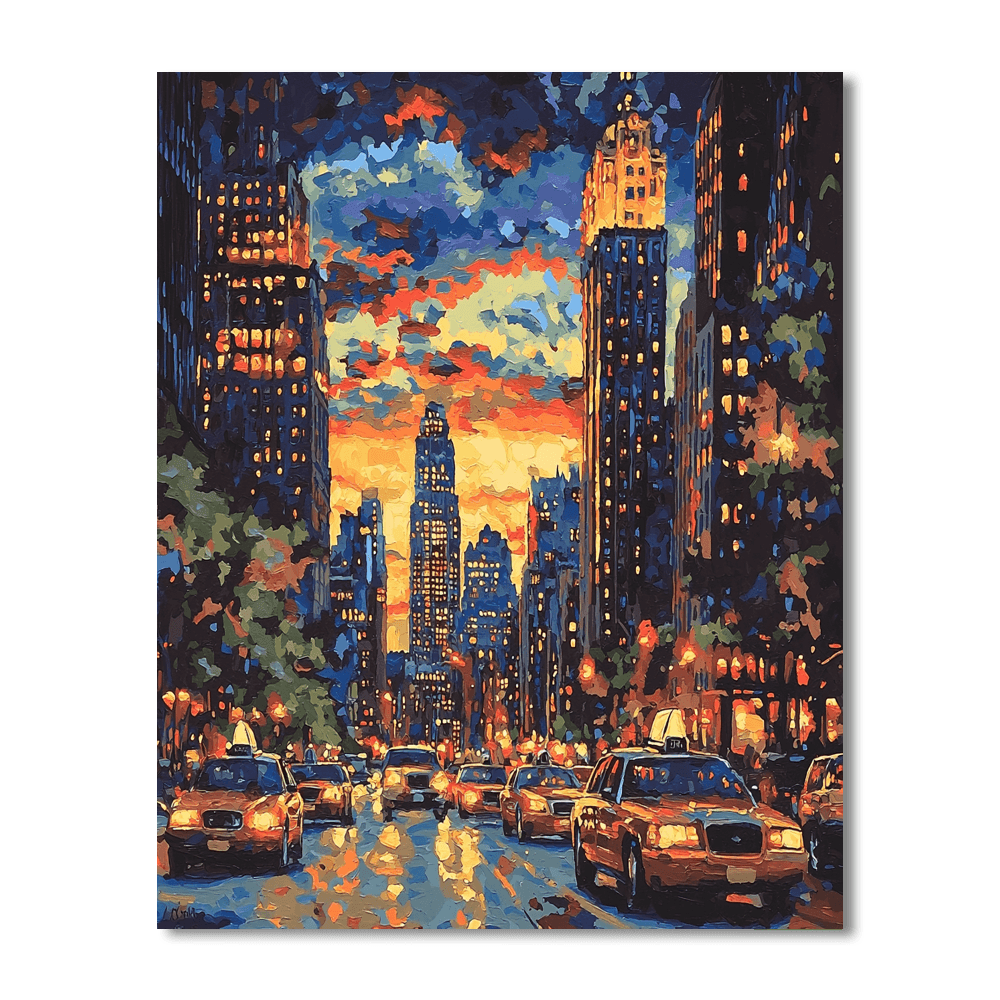 Hopper Inspired Metropolitan Dreams  DIY Paint By Numbers