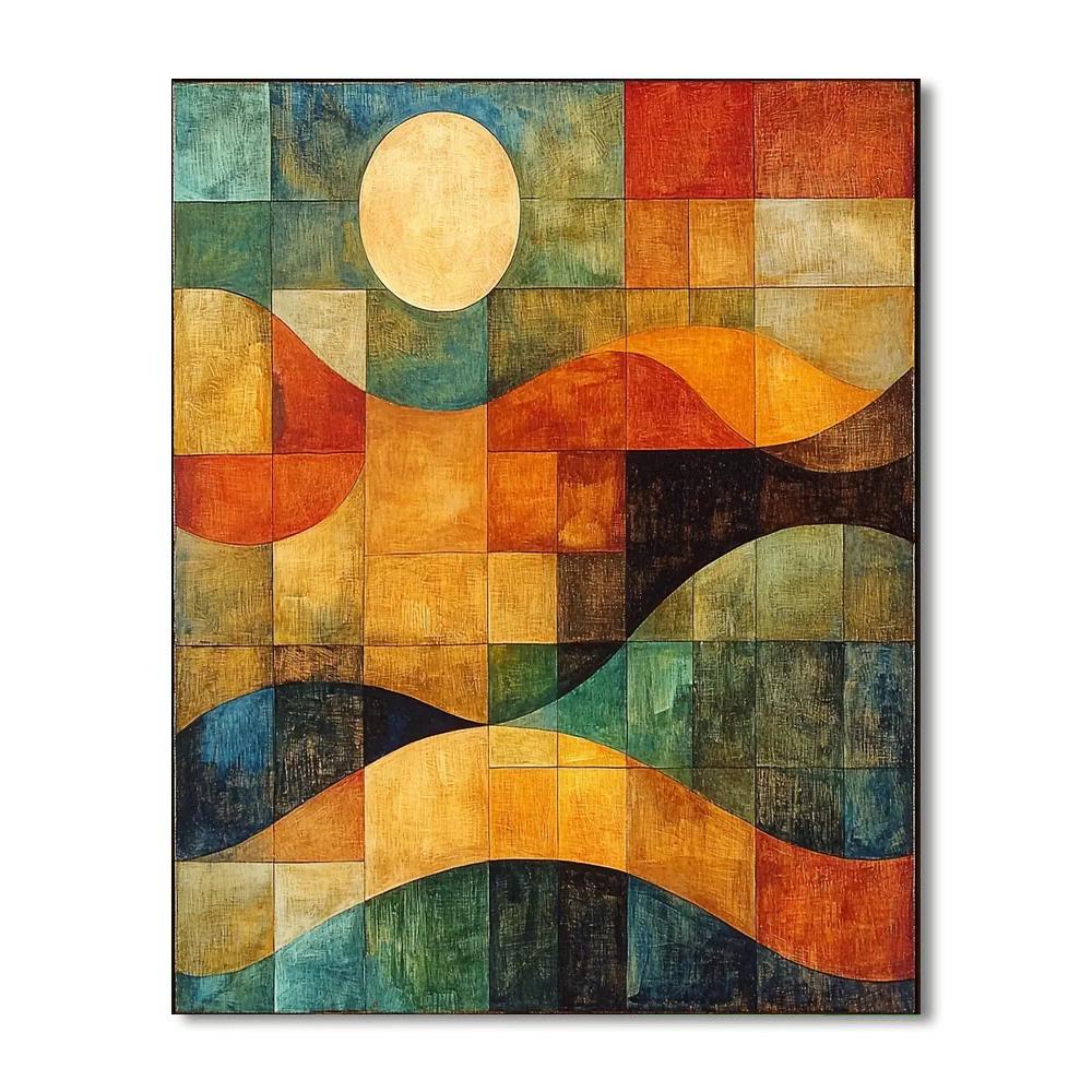 Paul Klee Inspired Geometric Dance  Painting Number Kit