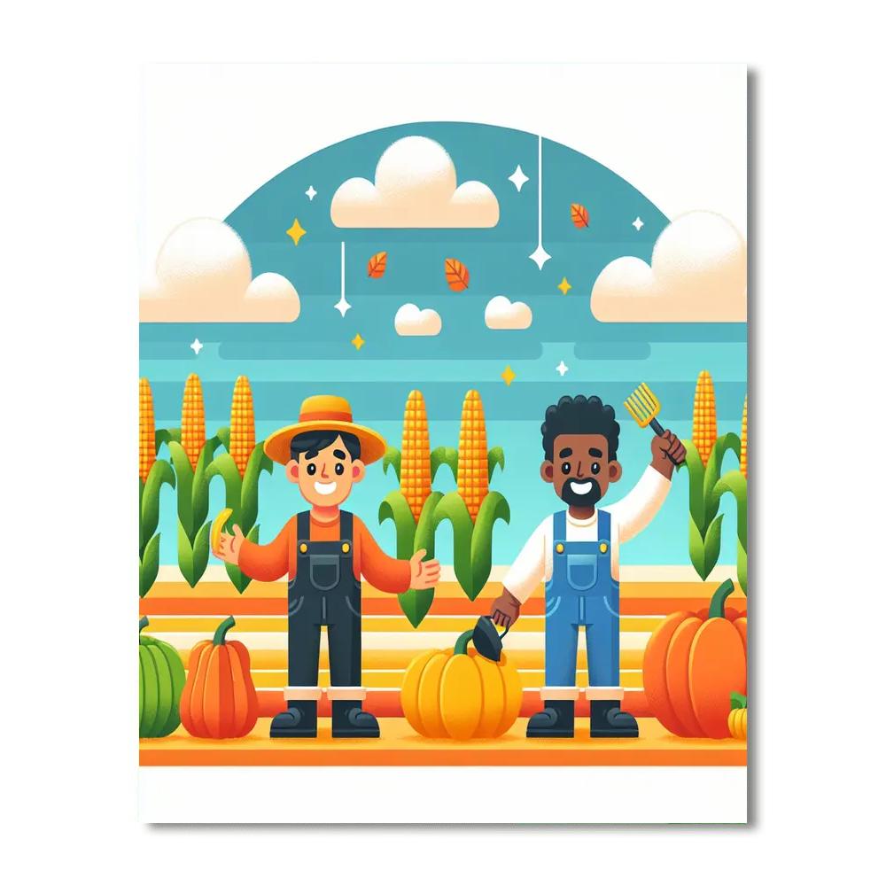 Happy Harvest Day Paint By Numbers Art