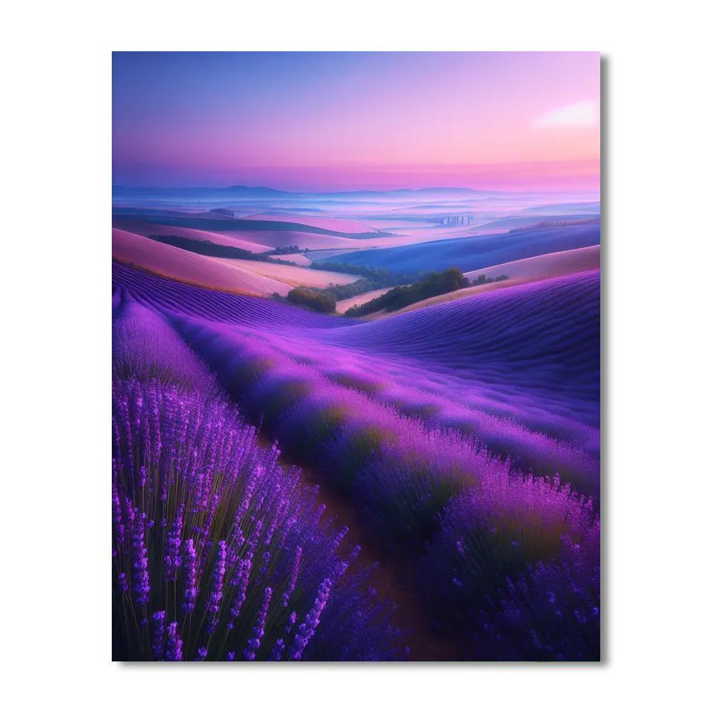 Serene Lavender Horizon Paint By Number