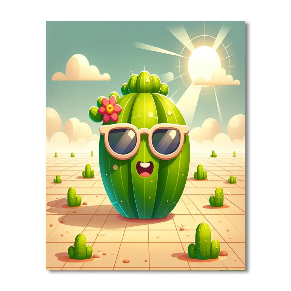 Curious Cactus DIY Paint By Numbers