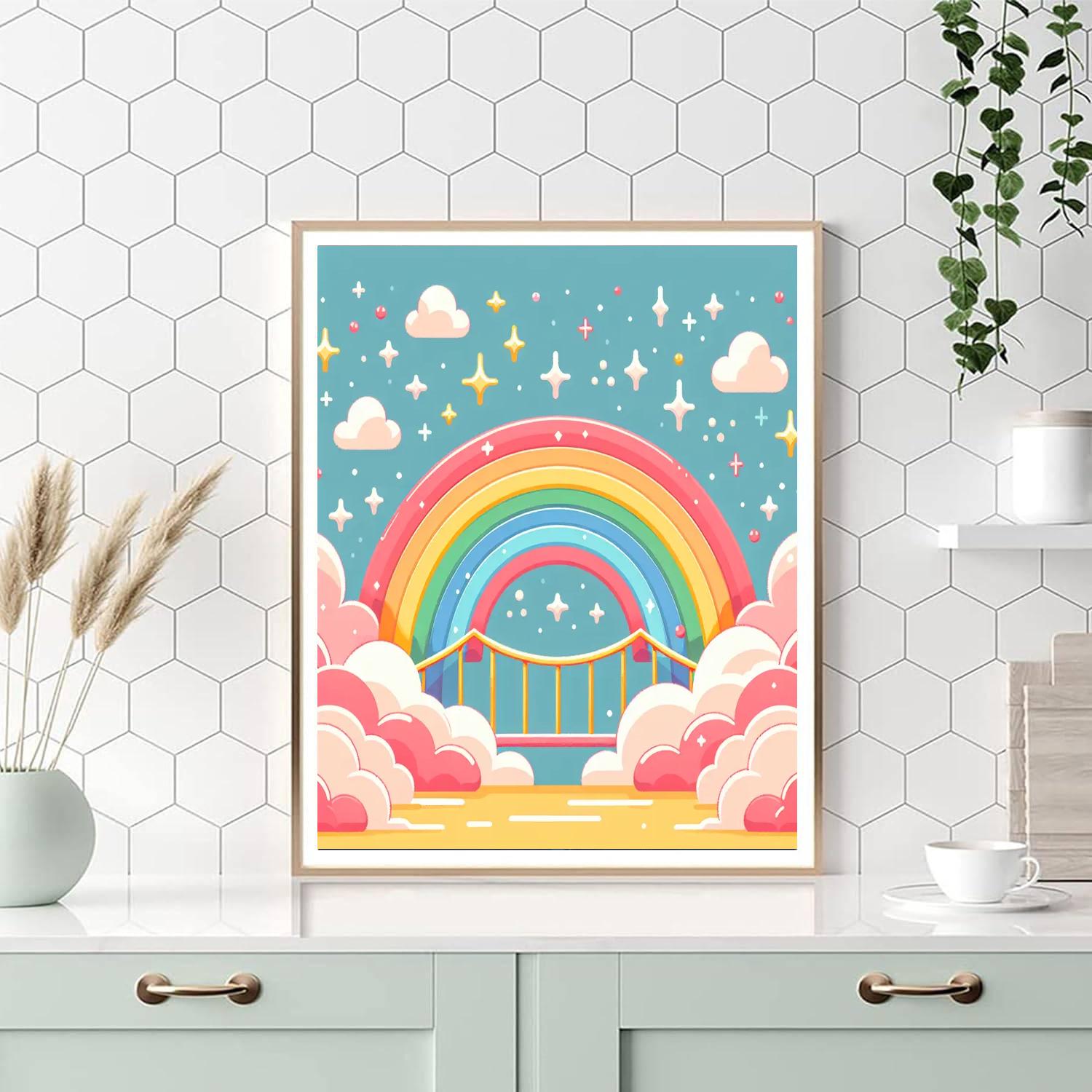 Enchanted Rainbow Bridge DIY Paint By Numbers