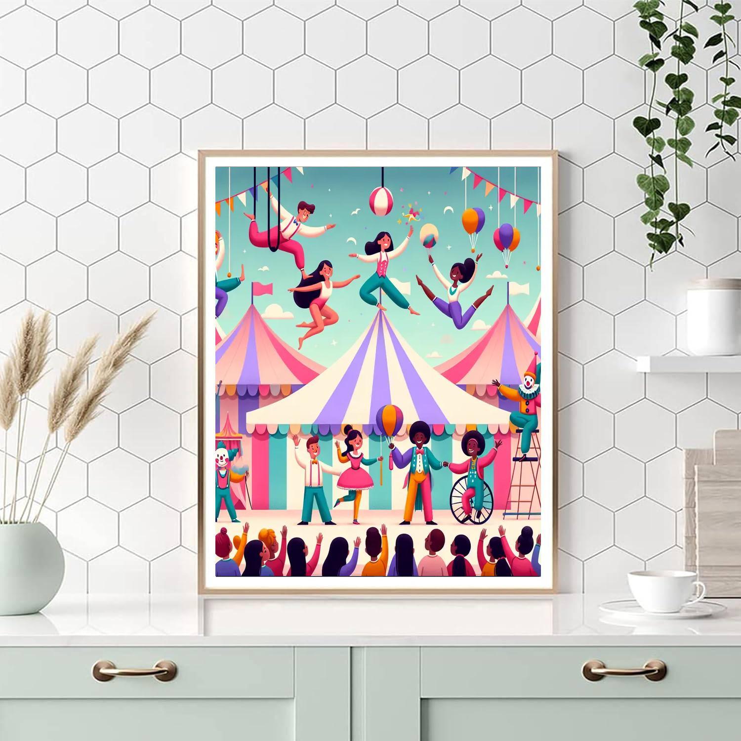 The Magical Circus Extravaganza Painting Number Kit
