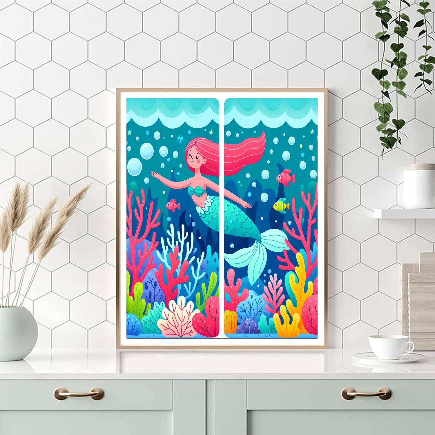 Mermaid's Enchanted Garden Painting Number Kit