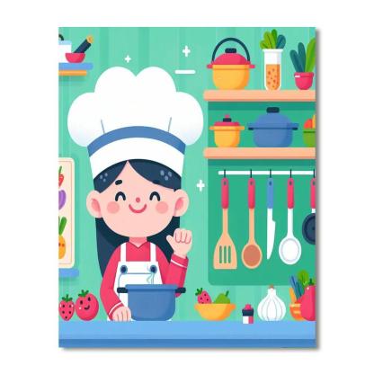 Cheerful Chef's Kitchen Paint By Numbers Kits