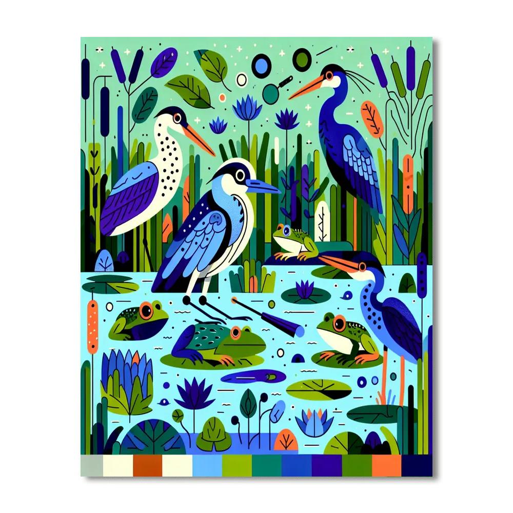Mystic Marsh Marvels Numbered Painting Kits