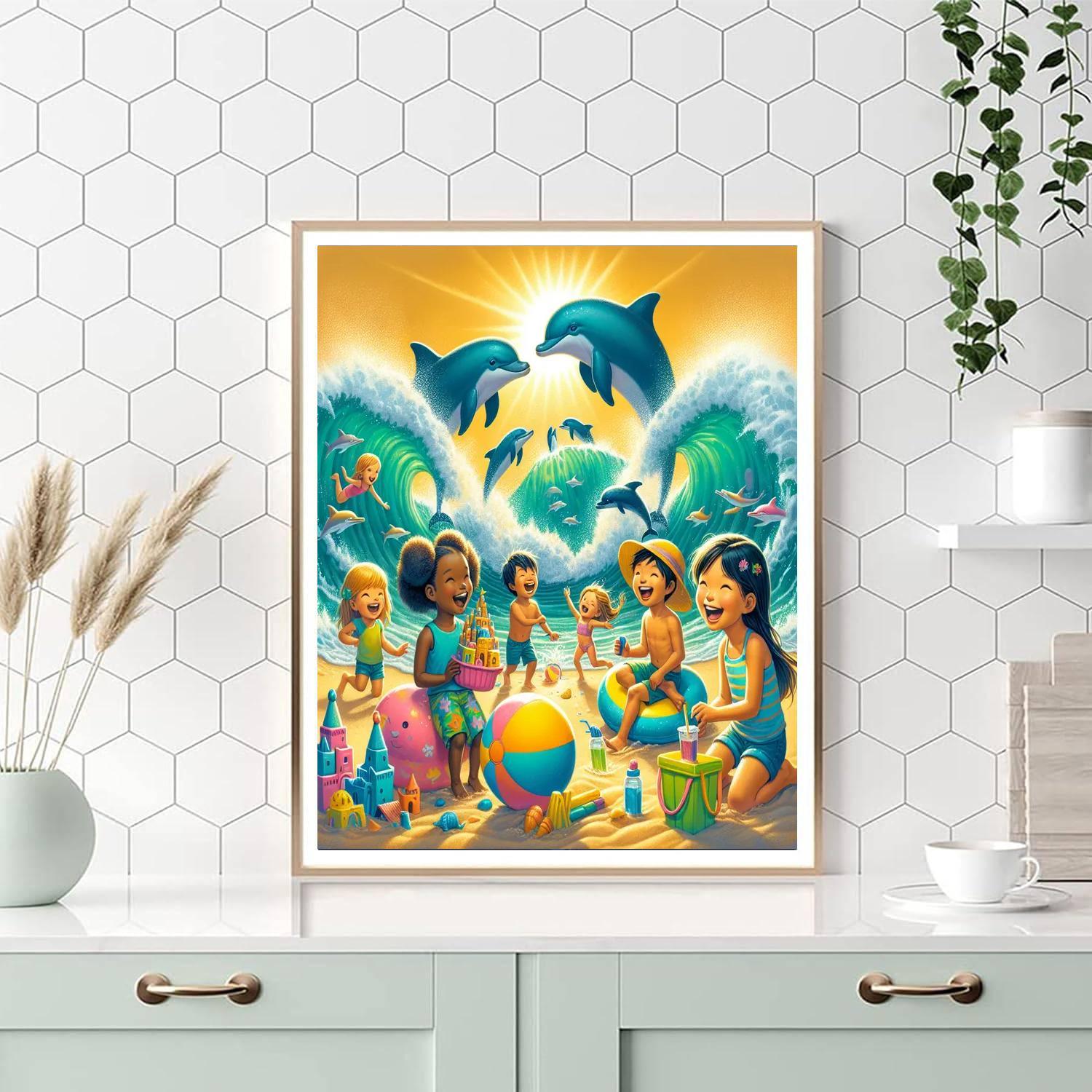 Playful Ocean Frolic Paint By Color