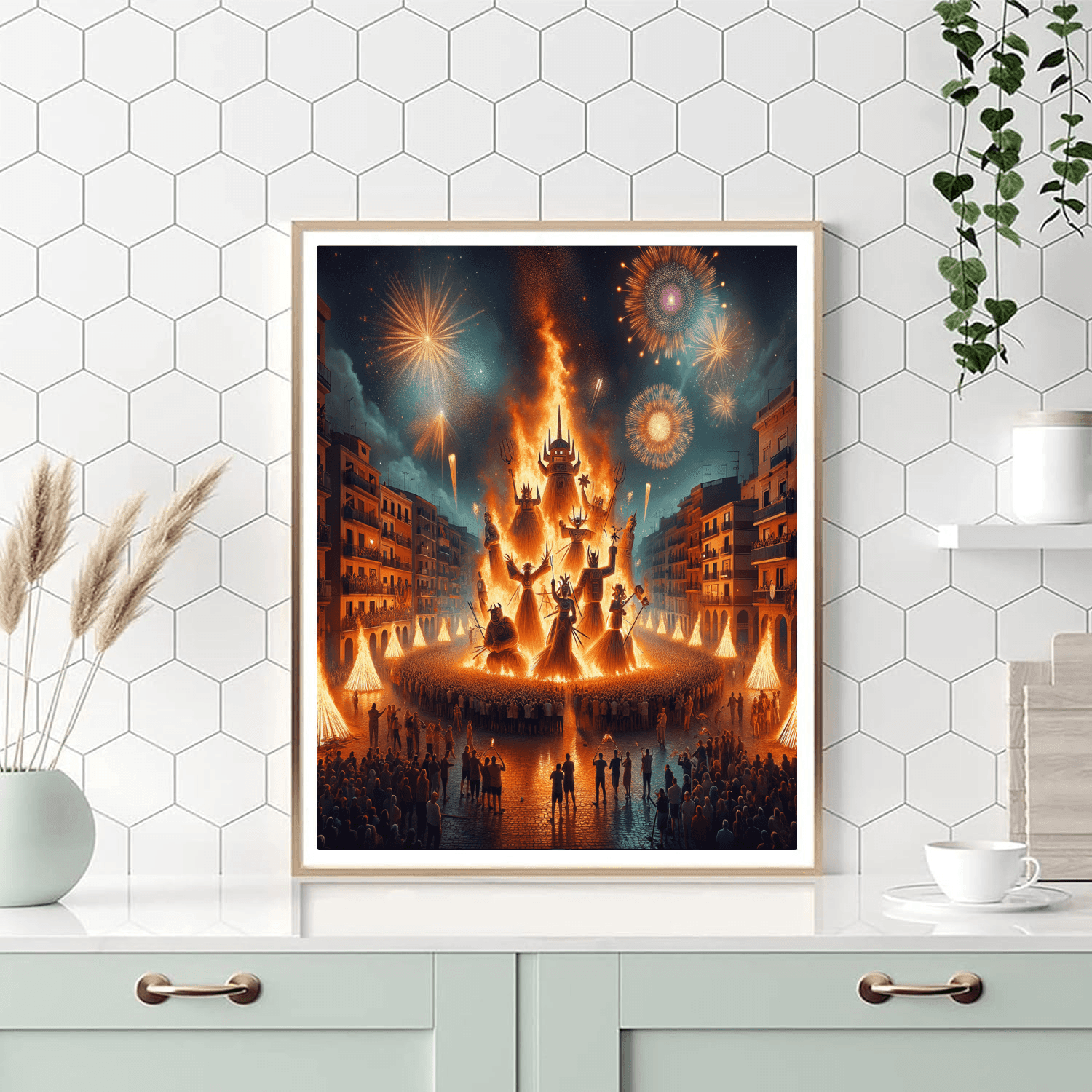 Hogueras De San Juan - Alicante, Spain Painting By Numbers Kit