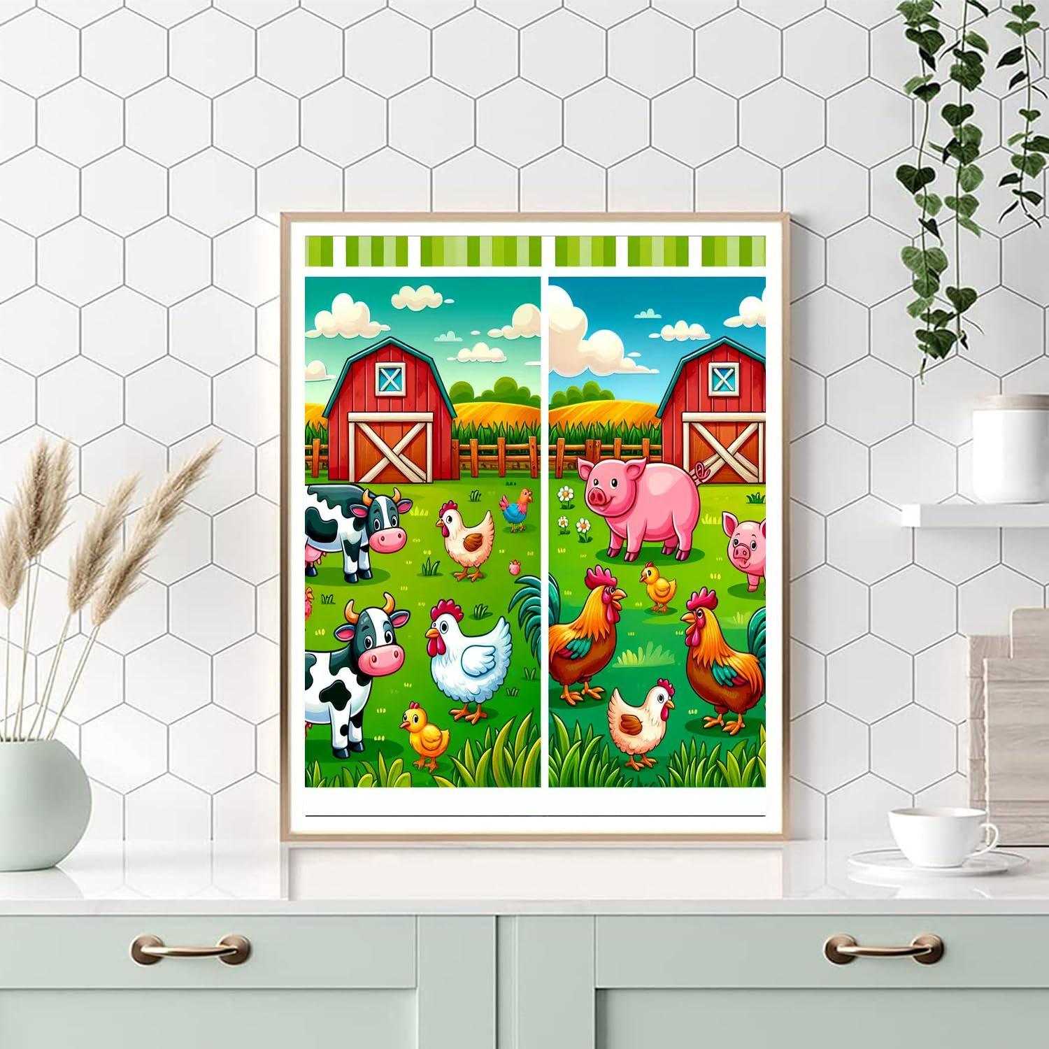 Farmyard Adventure With Barnyard Buddies Paint By Numbers Art