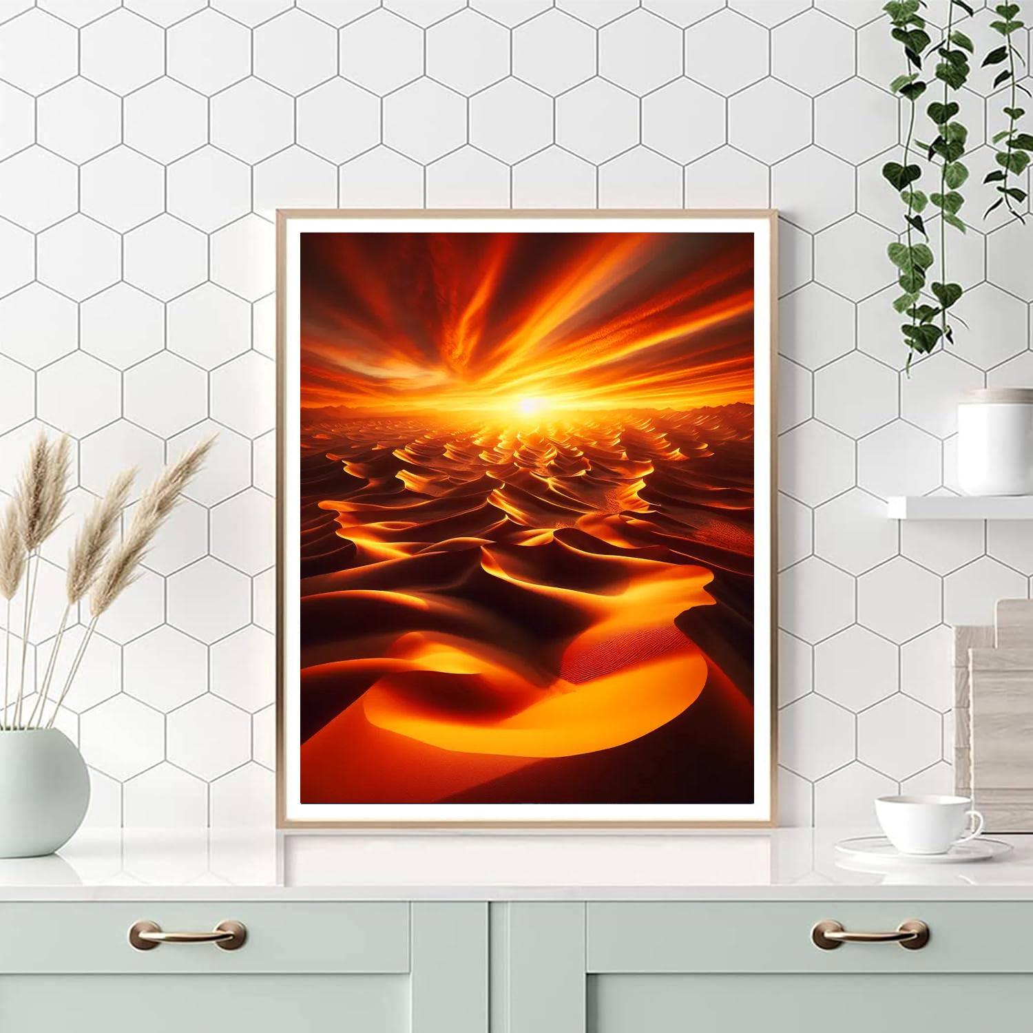 Dramatic Desert Mirage Painting By Numbers Kit