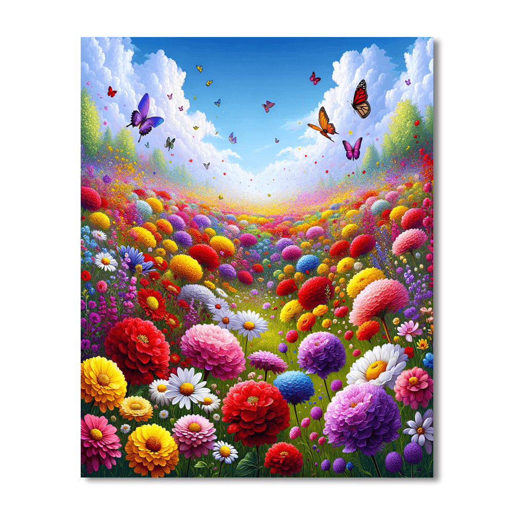 Blooming Meadow - DIY Painting By Numbers Kit