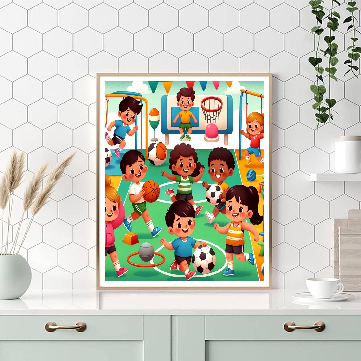 Colorful Sports Adventure Number Painting