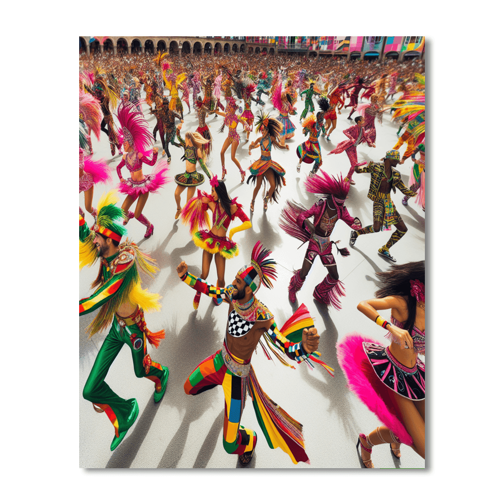 Energetic Dance Festival Painting Number Kit