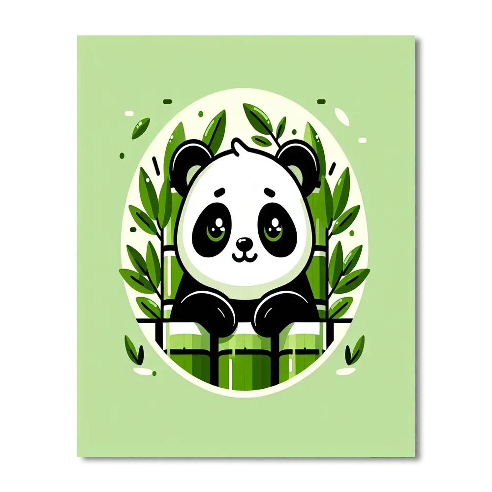 Curious Panda Painting Number Kit