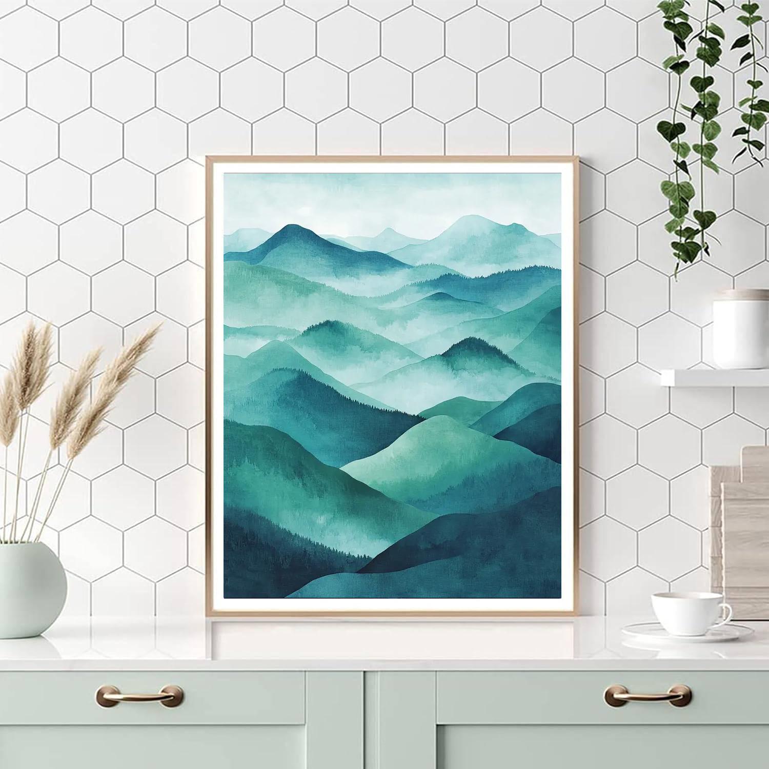 Utagawa Hiroshige Inspired Ethereal Misty Landscapes  Painting By Numbers Kit