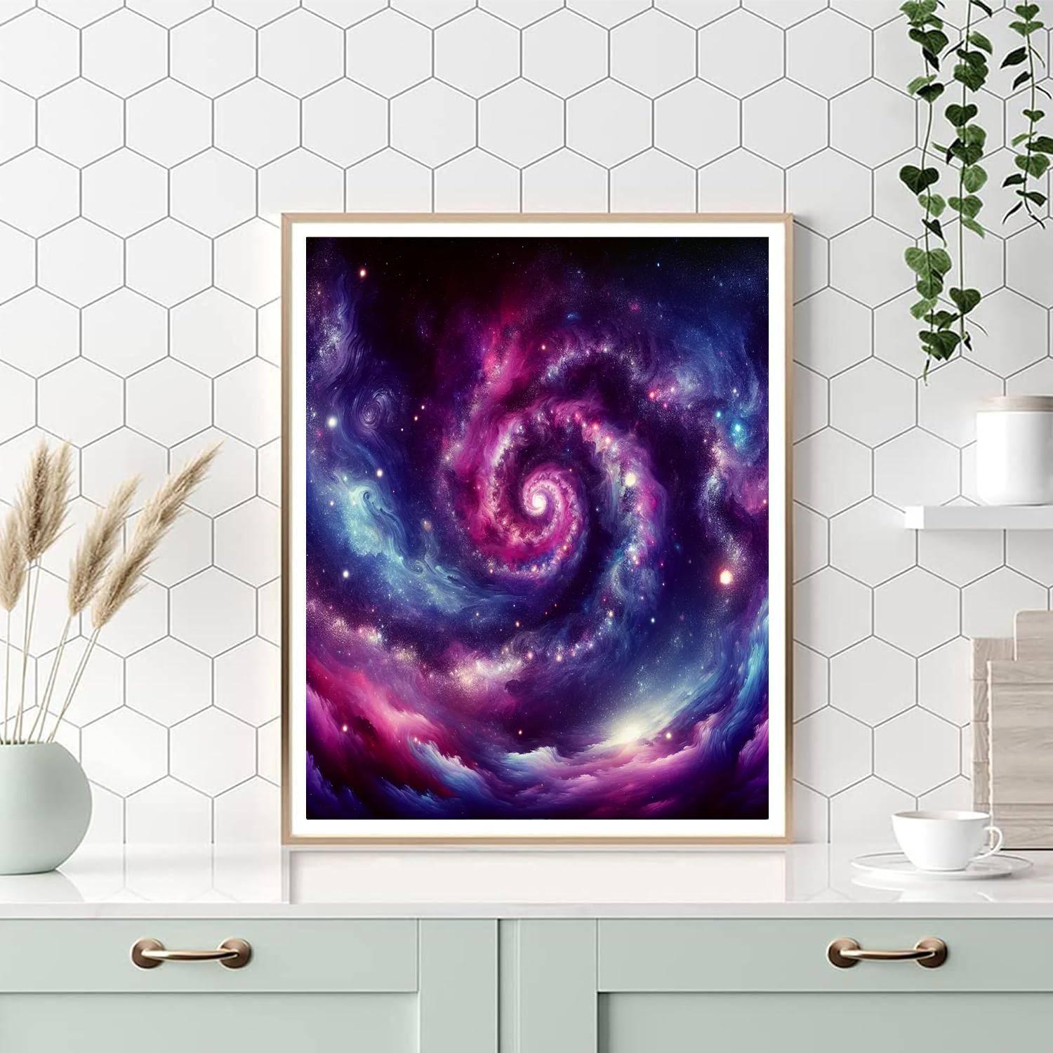 Cosmic Nightfall Dreamscape Painting Number Kit