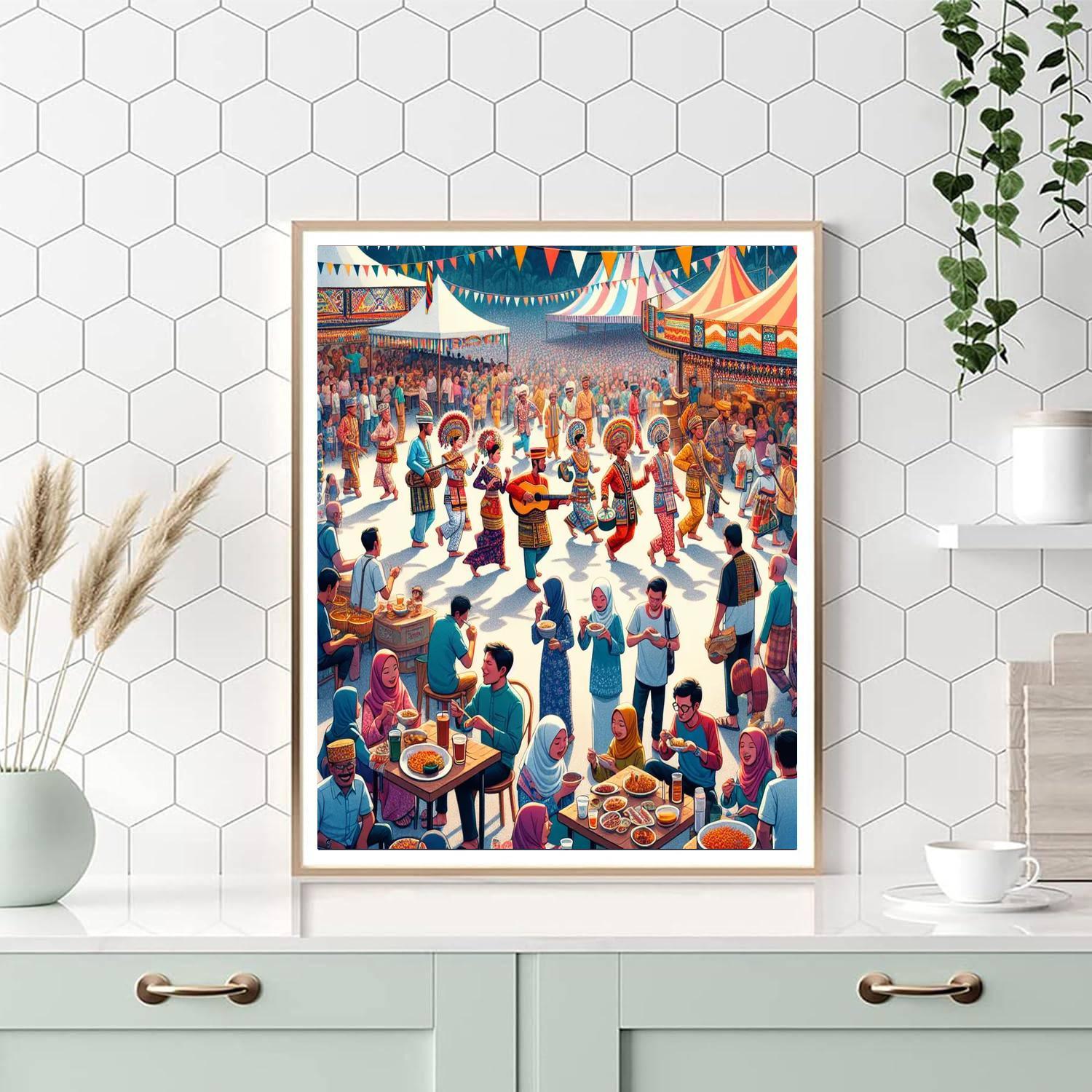 Kota Kinabalu Festival Paint By Numbers Art