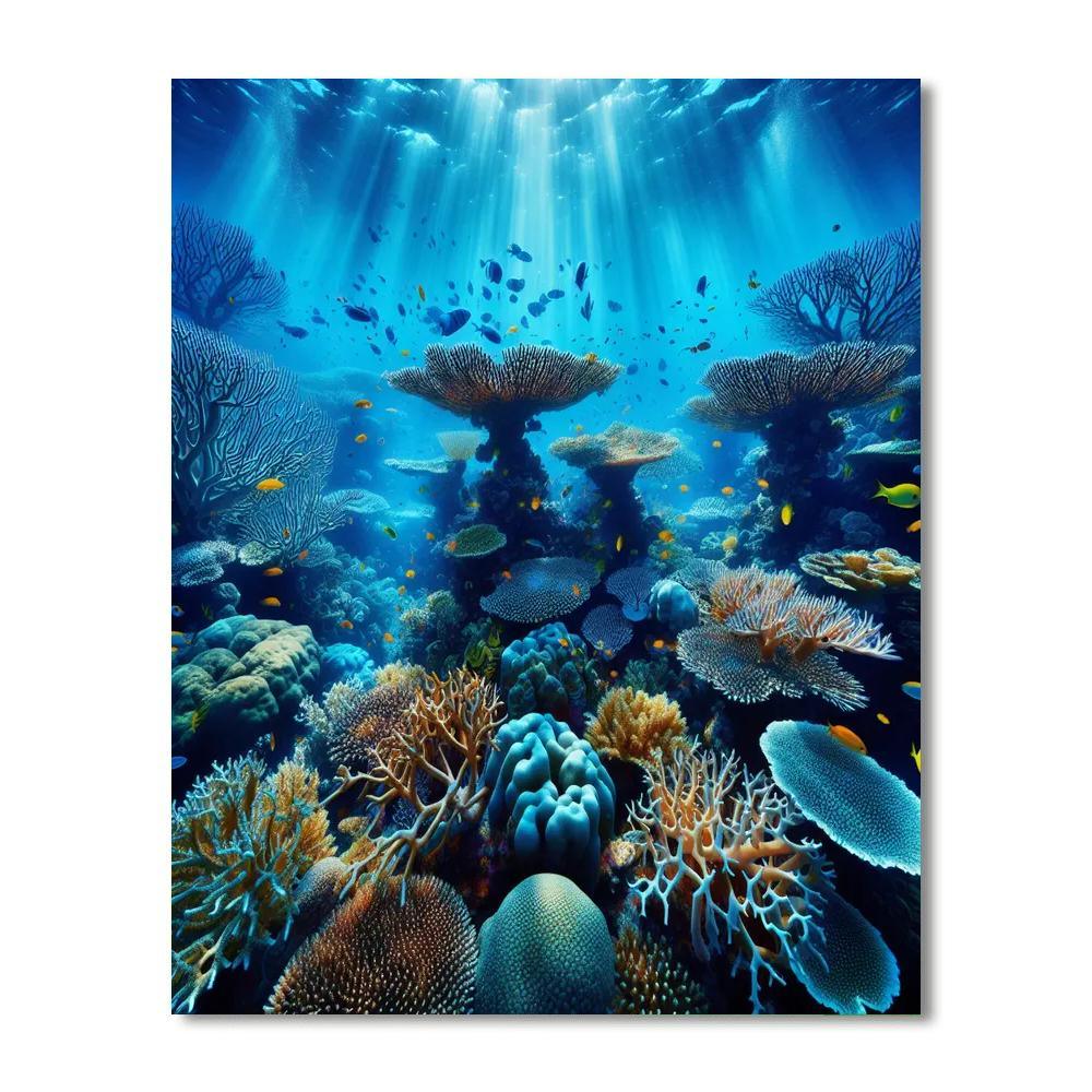 Vibrant Underwater Coral Paint By Numbers