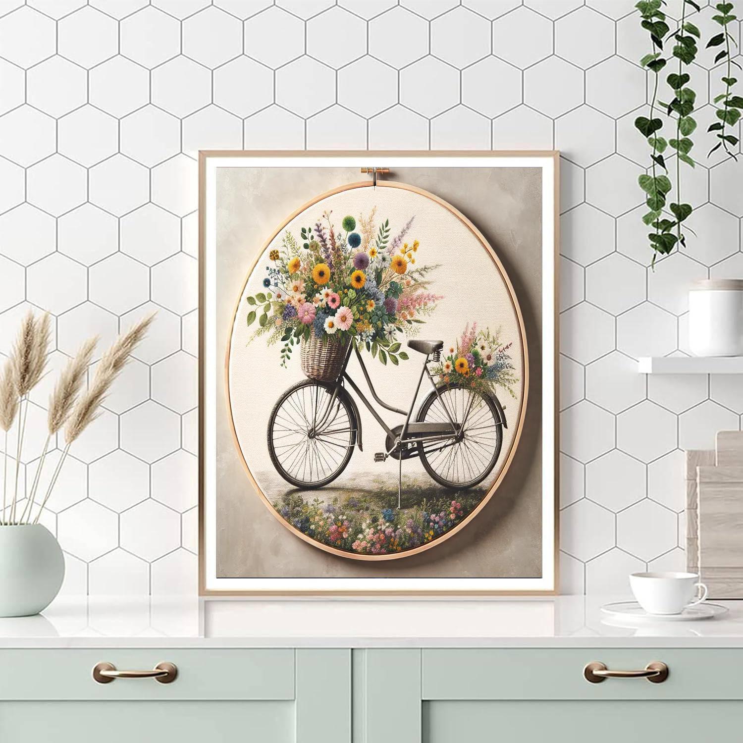 Retro Bicycle Adventure DIY Paint By Numbers