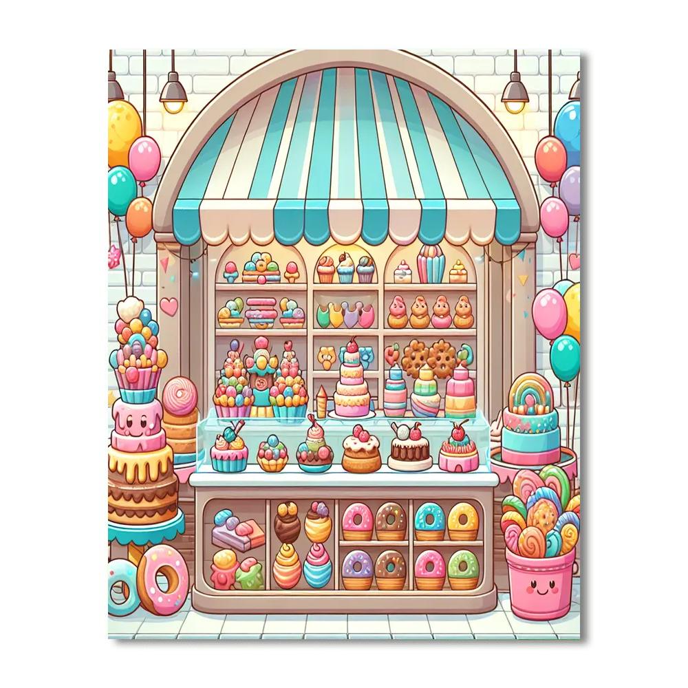 Sweet Fantasy Bakery Paint By Numbers Art