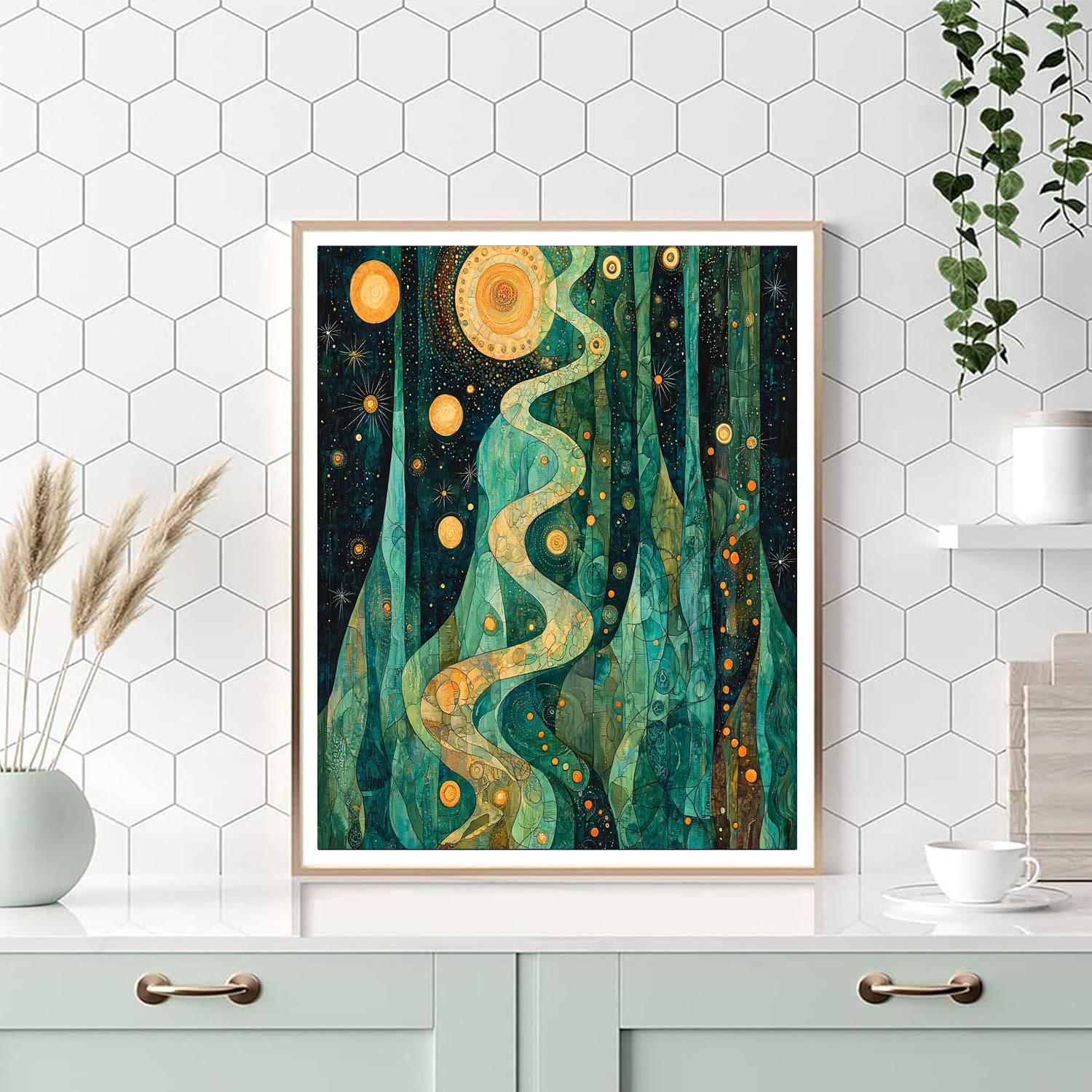 Max Ernst Inspired Cosmic Patterns In Motion  Paint By Numbers Art