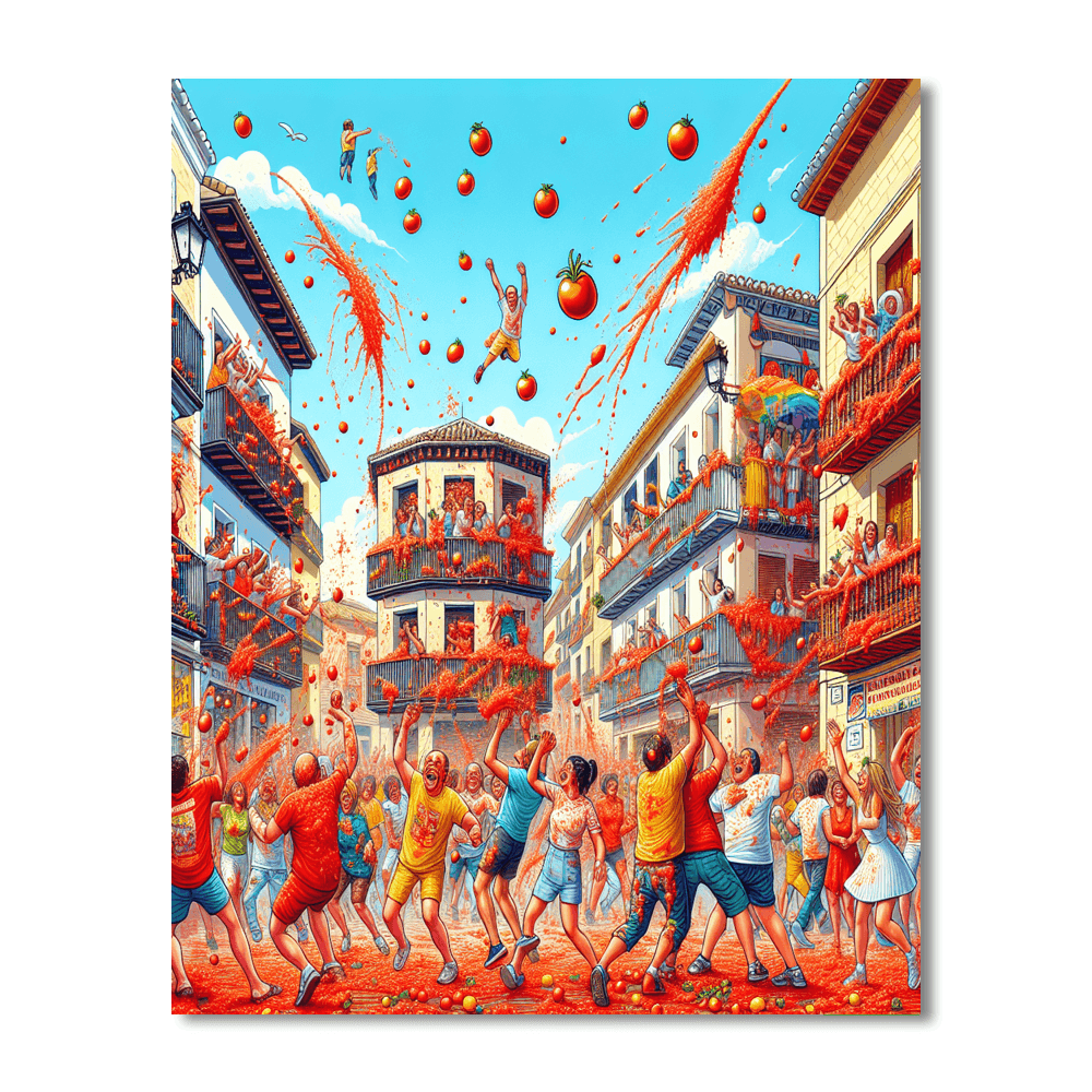 La Tomatina - Valencia Paint By Numbers Art