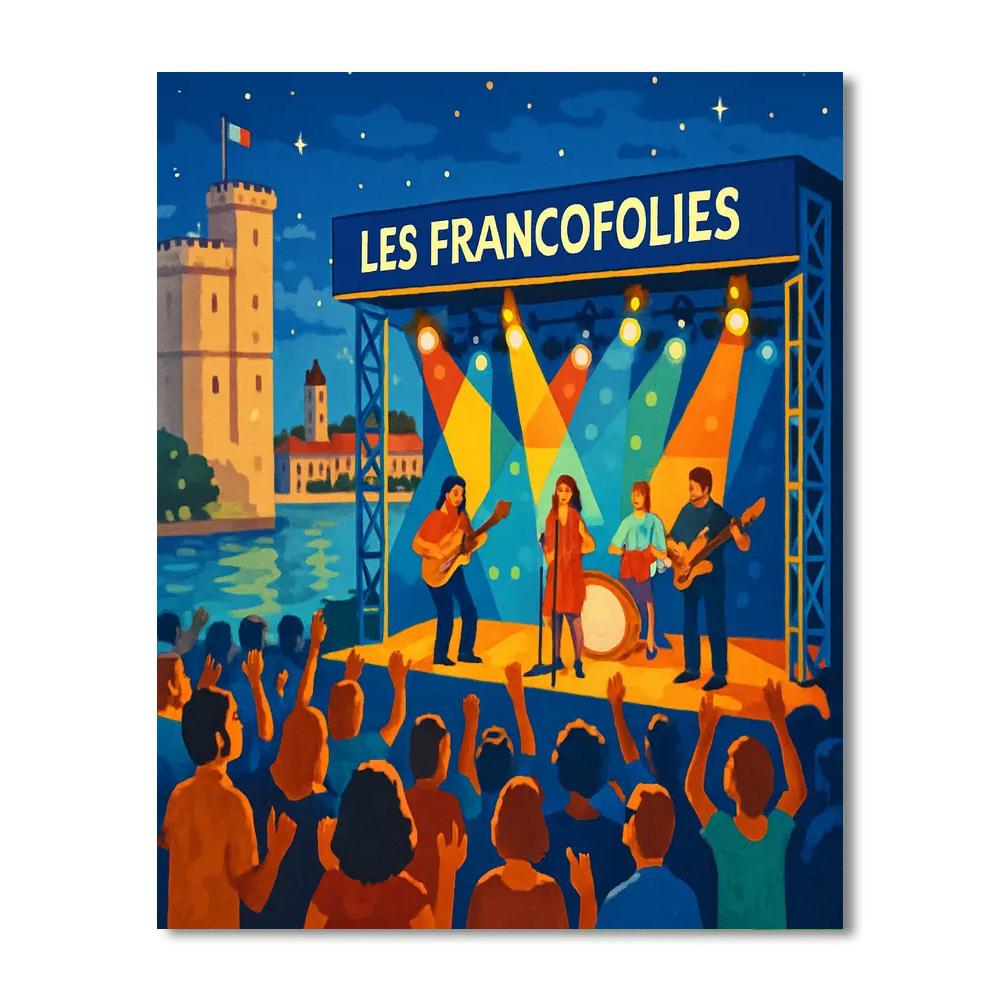 Les Francofolies - France Paint By Numbers Kits