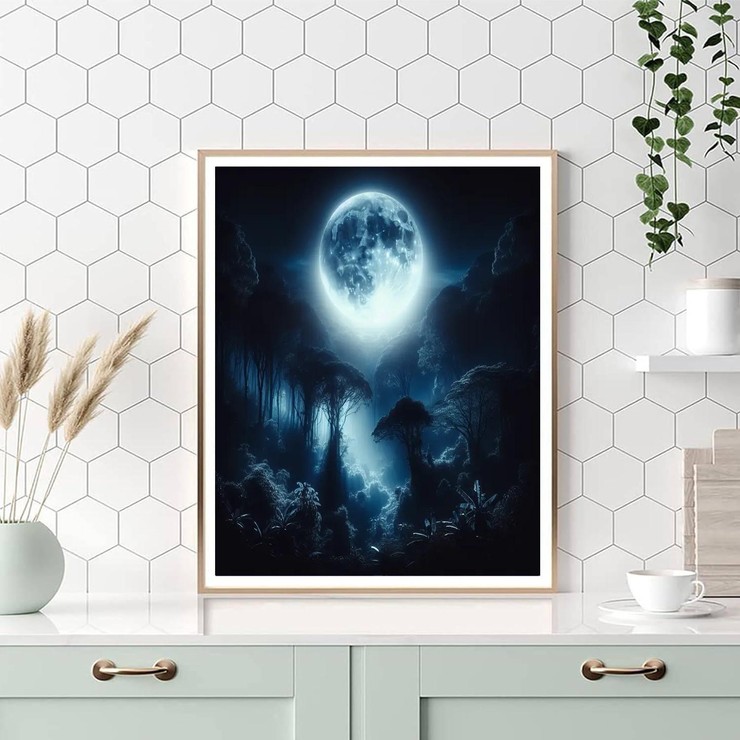 Enigmatic Moonlit Night Paint By Color