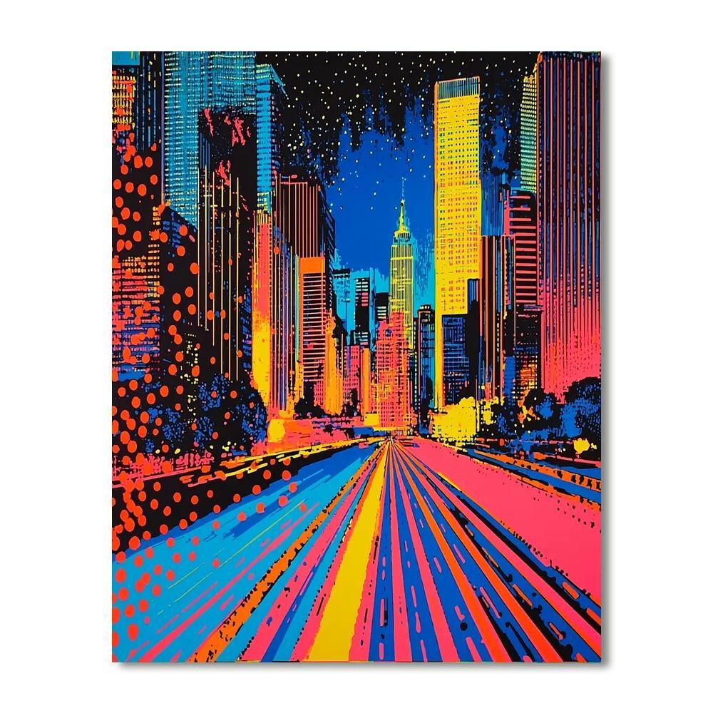 Roy Lichtenstein Inspired Lichtenstein's Urban Pop  DIY Paint By Numbers