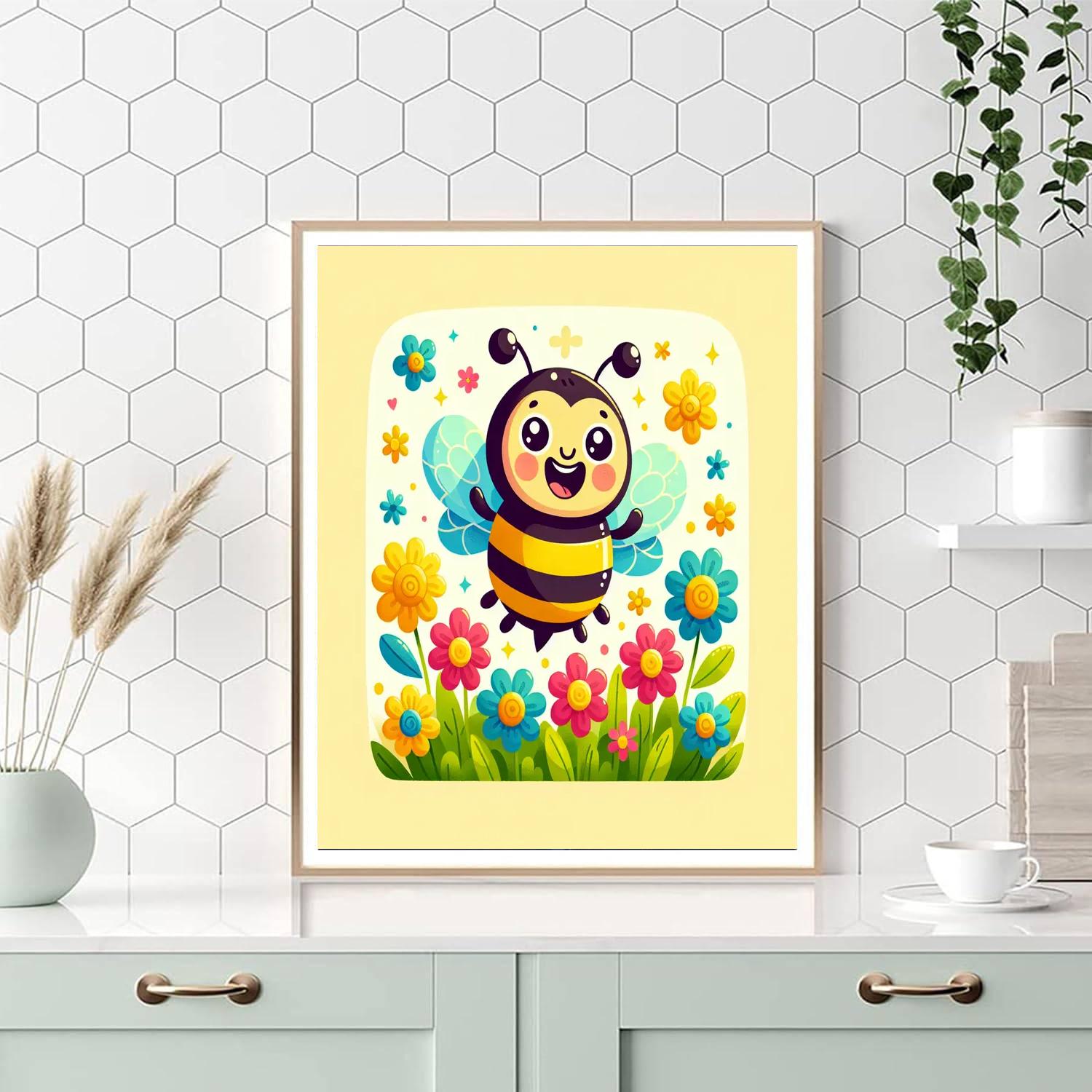 Happy Bumblebee Painting Number Kit