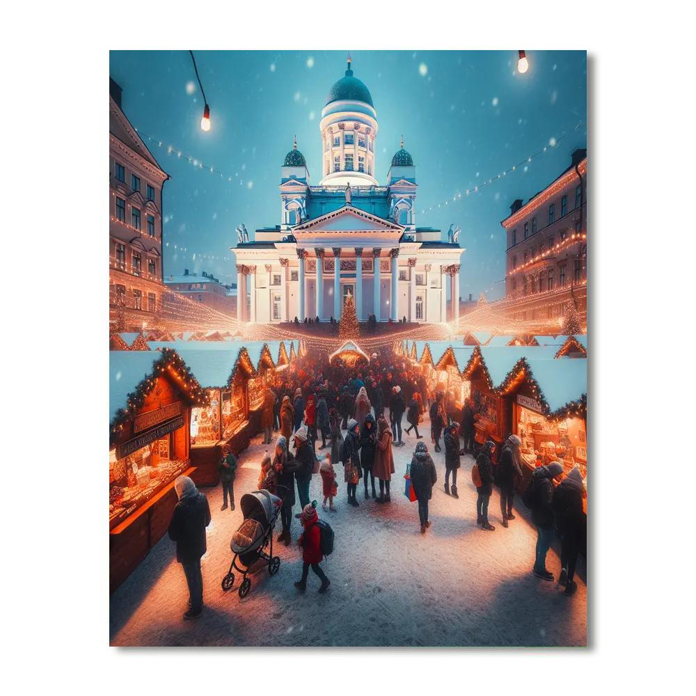 Helsinki Christmas Market - Helsinki Number Painting