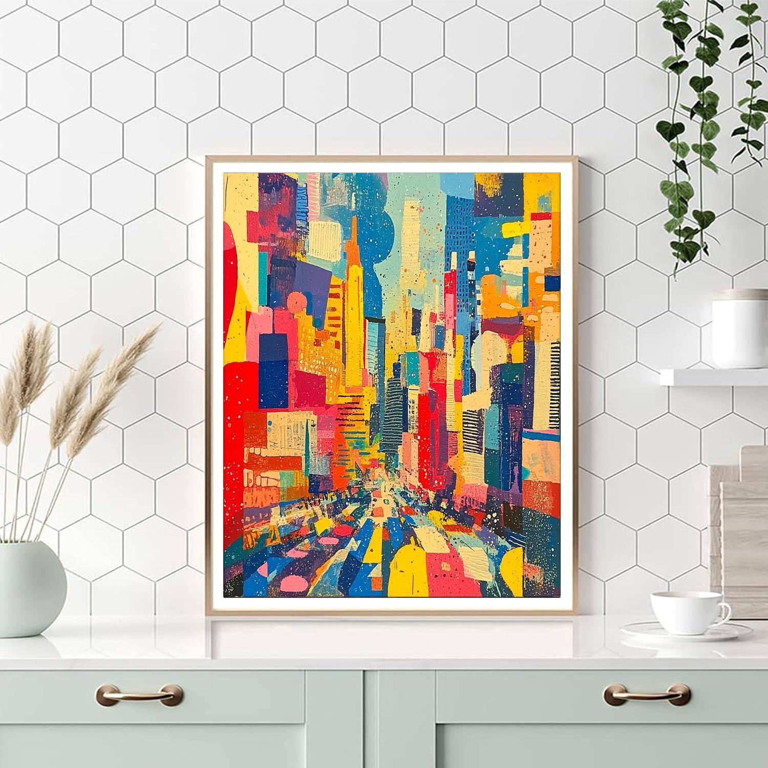 Wassily Kandinsky Inspired Citylights Reverie  Paint By Numbers