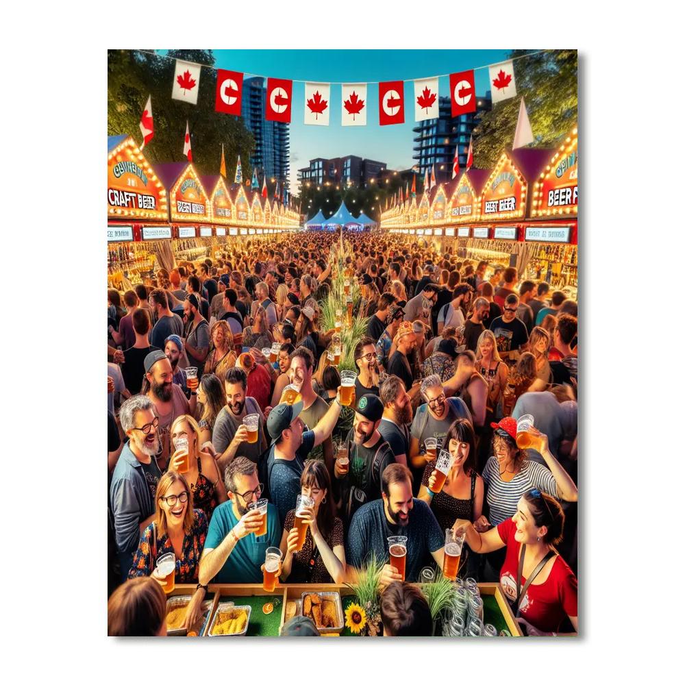 The Great Canadian Beer Festival - Canada Painting By Numbers Kit