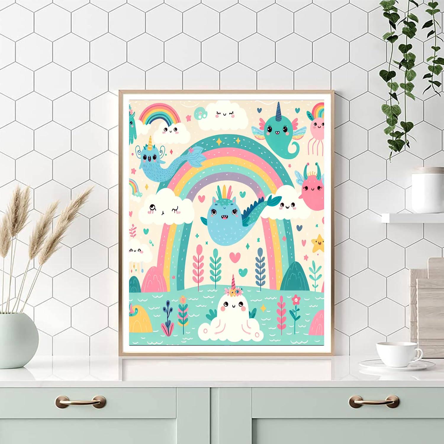 Fantasy Rainbow Land Numbered Painting Kits