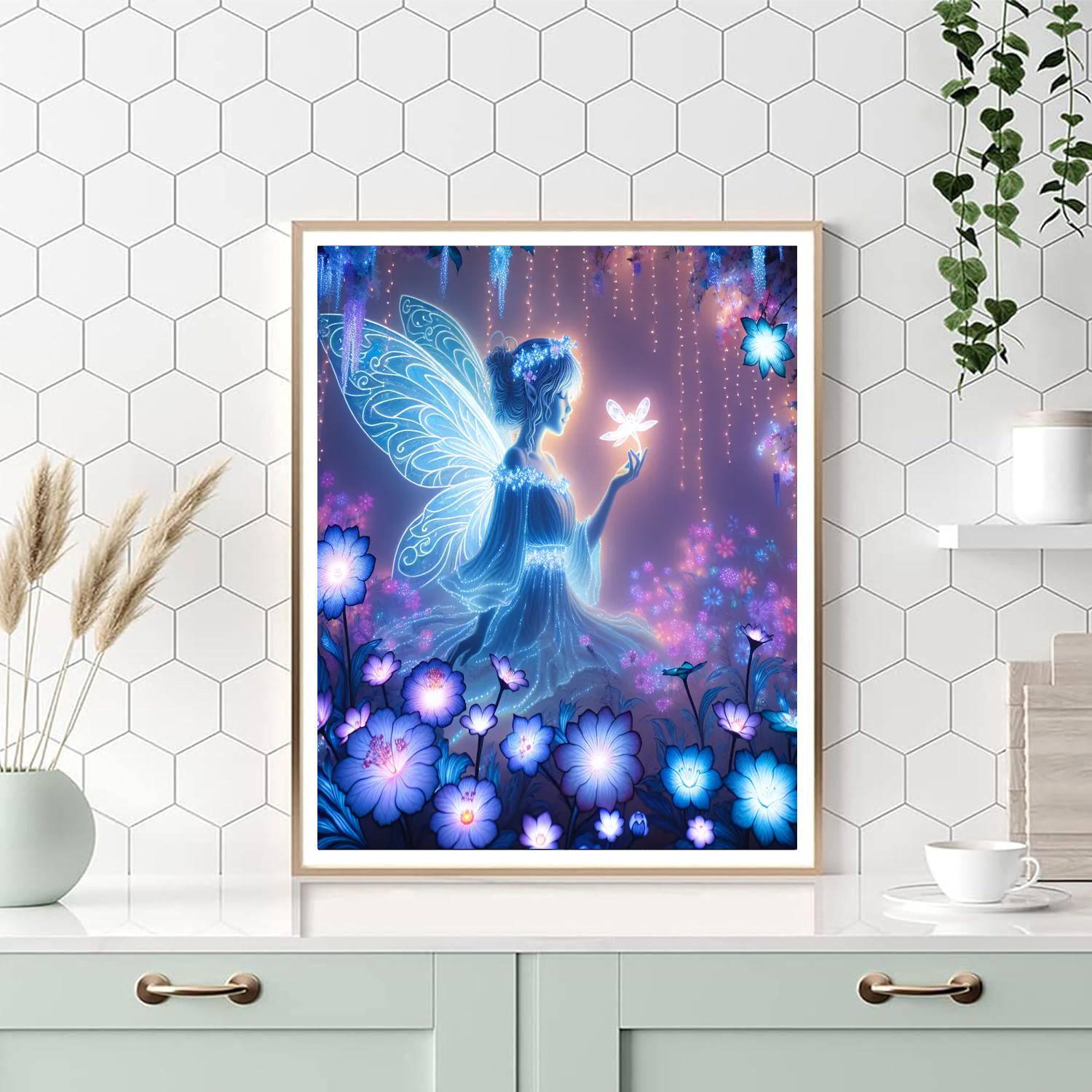 Mystical Fairy Glow-in-the-dark Garden Paint By Numbers Art