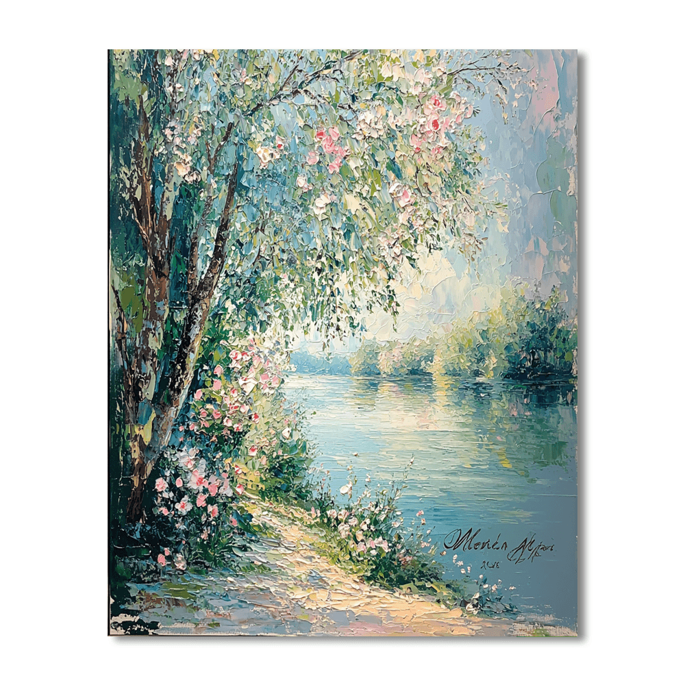 Claude Monet Inspired A Glimpse Of Serenity  Painting By Numbers Kit