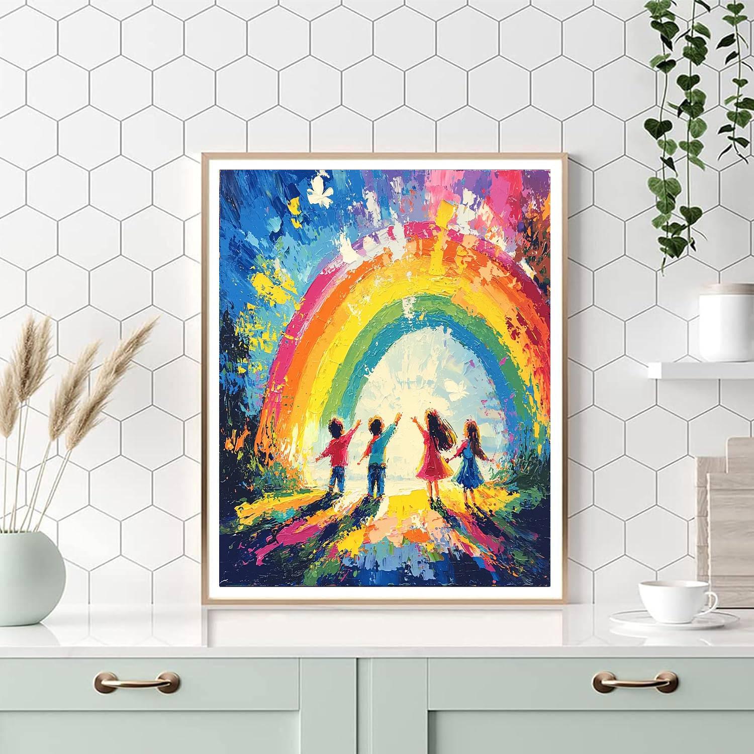 A Rainbow Of Memories Number Painting
