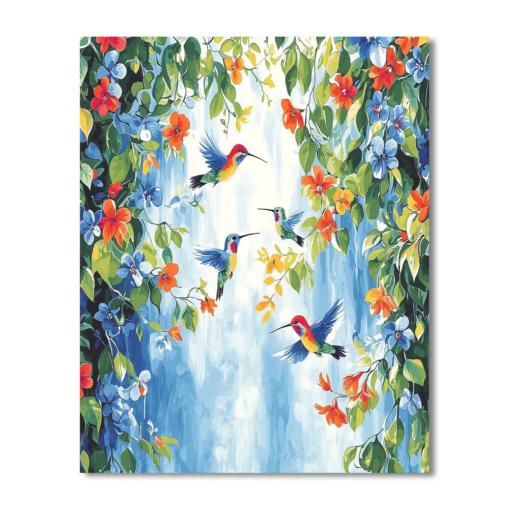 Frida Kahlo Inspired Dance Of The Hummingbirds  Painting Number Kit
