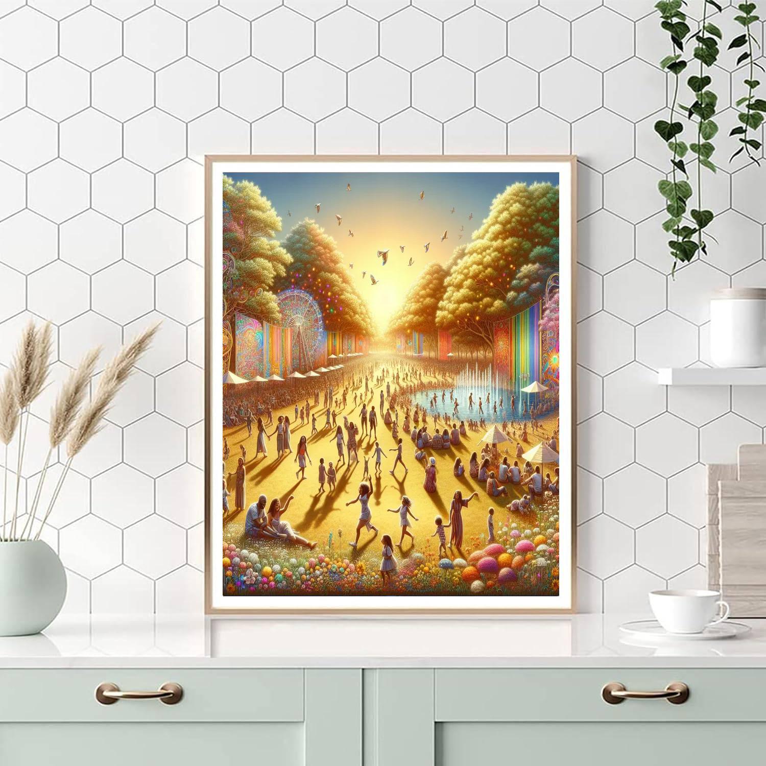 Radiant Summer Festival Paint By Numbers Art