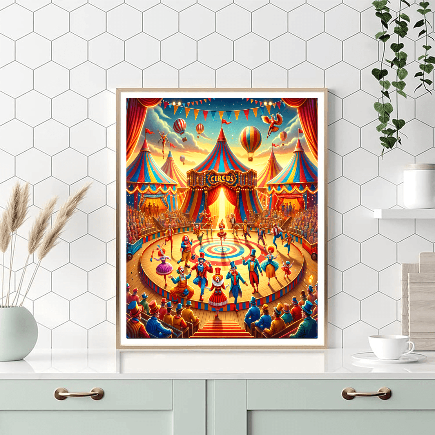 Retro Circus Painting Number Kit