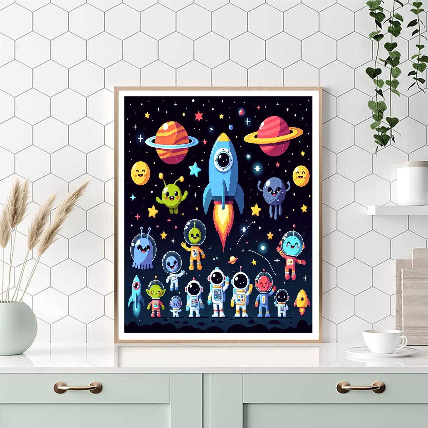 Space Expedition Adventure DIY Paint By Numbers