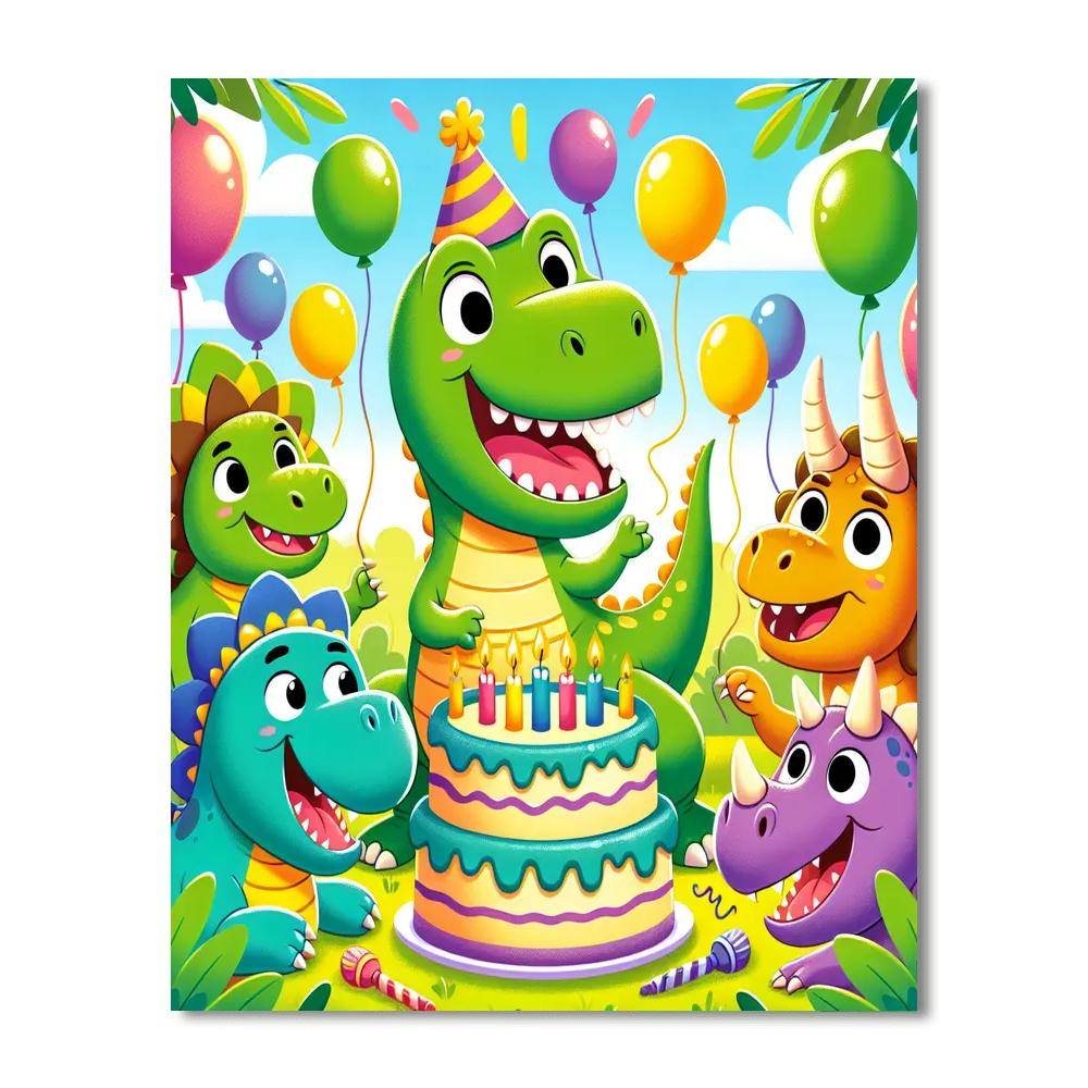 Dinosaur Adventure Party Paint By Numbers