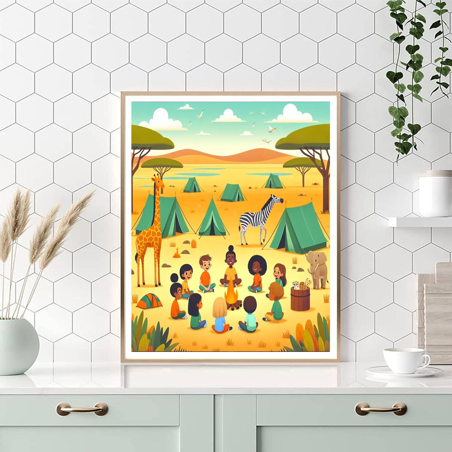 Safari Camp Serenade Painting By Numbers Kit
